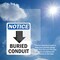Signmission Buried Conduit (Down Arrow) Sign With Symbol, 7 in W x Rectangle, Vinyl Decal OS-2PACK-NS-D-710-V-10402 - alternate 6